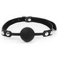 Чёрный кляп-шарик с регулируемым ремешком Bior toys NTB-80536