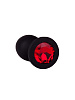 Чёрная анальная втулка с красным кристаллом Сумерки богов 518-04 red-DD (7,3 см)