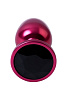 Красная анальная пробка с кристаллом чёрного цвета ToyFa 717007-95 (7,2 см)