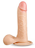 Телесный фаллоимитатор с подошвой-присоской Brazzers DWS005 (20 см)