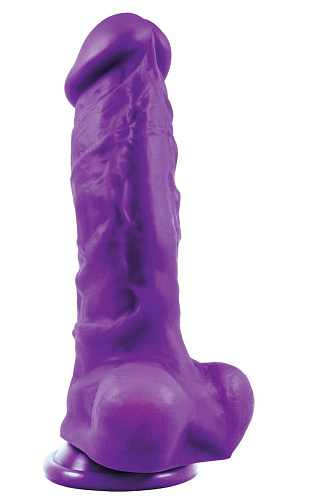 Фиолетовый фаллоимитатор NS Novelties Pleasures Thick 5 Dildo NSN-0405-35 (18,3 см)
