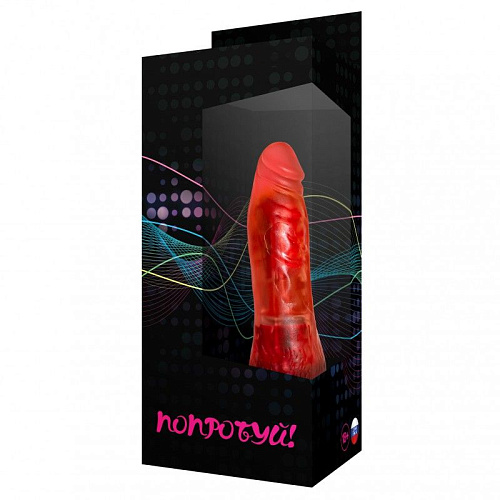 Красный реалистичный вибратор Сумерки богов №3 312-03 BX DD (17 см)