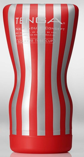 Красный мастурбатор Tenga Squeeze Tube Cup TOC-202