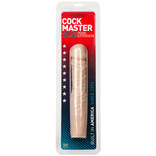 Удлиняющая телесного цвета насадка на пенис Doc Johnson Cock Master 0258-00-CD (26,7 см)