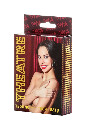 Кляп-крючок на чёрном кожаном ремешке ToyFa 708005