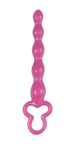 Розовая анальная цепочка Seven Creations Clover Anal Rod 18-41-e13 (18 см)