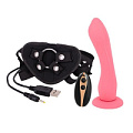 Розовый поясной фаллоимитатор с вибрацией Seven Creations 7INCH VIBRATION DILDO STRAP-ON 51129 (18 см)