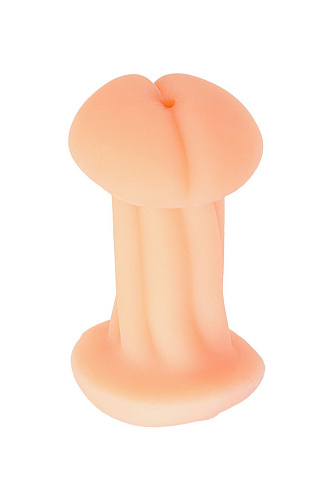 Надувная секс-кукла телесного цвета с реалистичной головой и поднятыми ножками ToyFa 117015