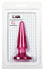Розовая конусообразная анальная втулка ToyFa 881303-3 (9,5 см)