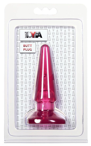Розовая конусообразная анальная втулка ToyFa 881303-3 (9,5 см)