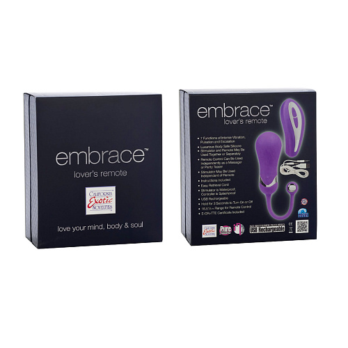 Фиолетовое виброяйцо California Exotic Novelties EMBRACE LOVERS REMOTE SE-4605-15-3