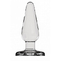 Прозрачная анальная пробка Shots Media BV Butt Plug Basic 3 Inch PLU001GLS (7,6 см)