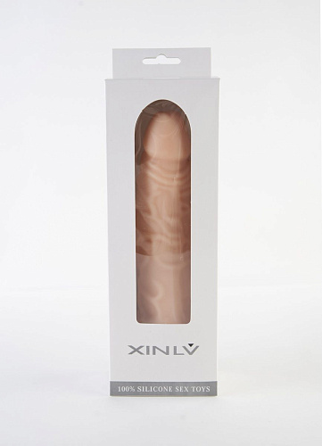 Телесный вибромассажёр с ярко выраженным рельефом ToyFa XL904 (16,5 см)