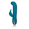 Бирюзовый вибратор с изогнутой головкой California Exotic Novelties Jack Rabbit Signature Silicone Rocking G Rabbit SE-0609-20-3 (20 см)