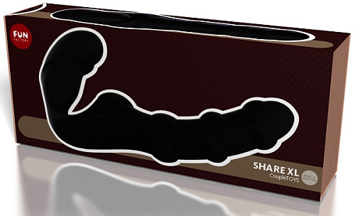 Безремневой черный страпон Fun Factory Share XL 25008