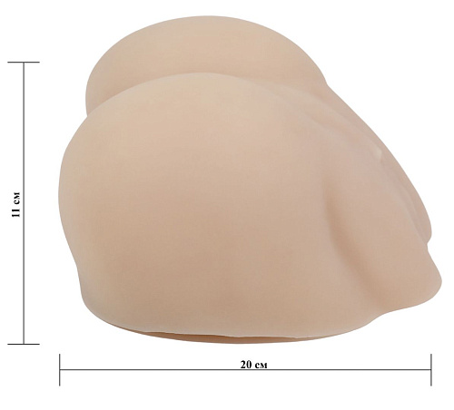 Вибровагина телесного цвета с выносным пультом и присосками LOVETOY (А-Полимер) 669421