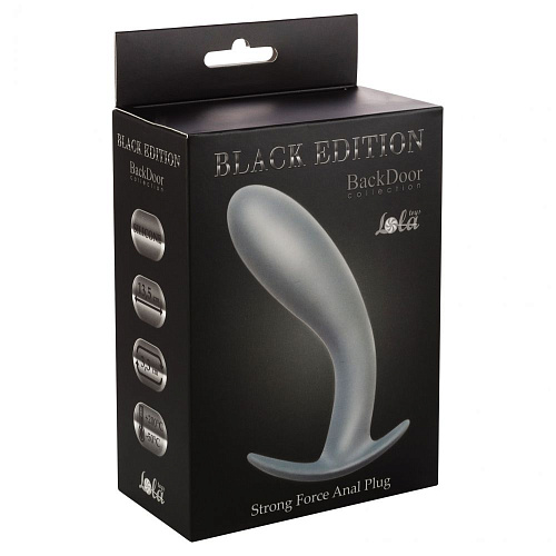 Серая анальная пробка Lola toys Strong Force Anal Plug 4215-02Lola (13,5 см)