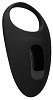 Чёрное эрекционное кольцо с пультом Shots Media BV SONO №74  SON074BLK