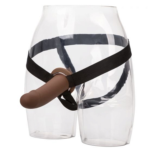 Коричневый фаллопротез на трусиках-джоках California Exotic Novelties PPA With Jock Strap SE-1630-10-3