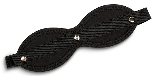 Чёрная мягкая маска на липучке Пикантные штучки DP532