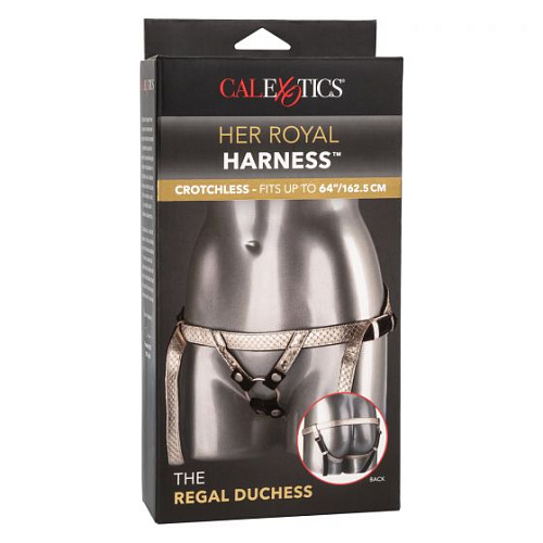 Золотистые трусики для фиксации насадок California Exotic Novelties The Regal Duchess SE-1563-05-3