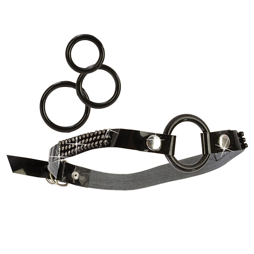 Кляп со съёмными кольцами California Exotic Novelties Bound By Diamonds Open Ring SE-2656-55-3