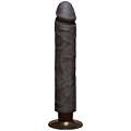 Коричневый вибратор Doc Johnson The Realistic Cock ULTRASKYN Without Balls Vibrating 10” 1160-37-BX (29,2 см)