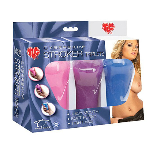 Набор из 3 разноцветных мини-мастурбаторов Topco Sales 1003074