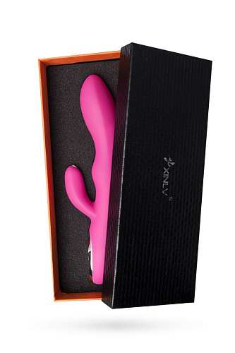 Розовый вибратор с клиторальным стимулятором и 12 режимами вибрации Xinlv XL-801A