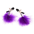 Металлические зажимы на соски с фиолетовым пушком Bior toys MLF-90103-04