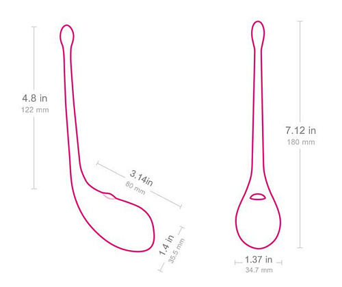 Умный розовый вибратор Lovense Lush Bullet Vibrator E26372 (18 см)