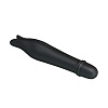 Чёрный миниатюрный вибромассажёр с усиками Baile Edward BI-014502-4 (14,5 см)