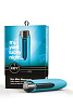 Голубой вибратор со снимающейся насадкой Jopen Nyx JO-8045-05-3 (12,7 см)