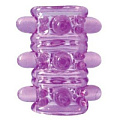 Открытая фиолетовая насадка на пенис Bior toys Crystal Sleeve EE-10085-1 (5,5 см)