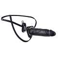 Полый фаллопротез чёрного цвета с вибрацией Pipedream Vibrating Hollow PD3780-23