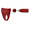 Красное эрекционное виброкольцо OVO B11 RED