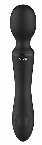 Чёрный вибромассажёр Shots Media BV Enora VIVE019BLK (22 см)