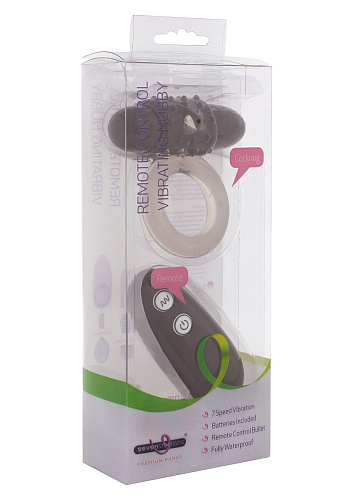 Эрекционное кольцо со стимулятором клитора и вибратором Seven Creations RW03B1F115B1