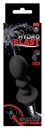 Чёрная насадка для душа для анальной стимуляции NMC HYDROBLAST 4INCH BUTTPLUG SHAPE DOUCHE 183286