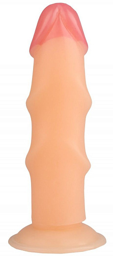 Телесный реалистичный рельефный фаллоимитатор Сумерки богов 1015-66 BX DD (21,5 см)