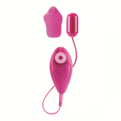 Розовое виброяйцо со съёмной насадкой California Exotic Novelties Posh SE-1164-05-2
