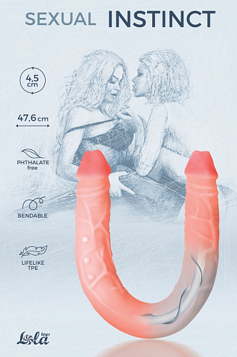 Гнущийся фаллоимитатор телесного цвета Lola toys Sexual Instinct 5570-02Lola (47,6 см)