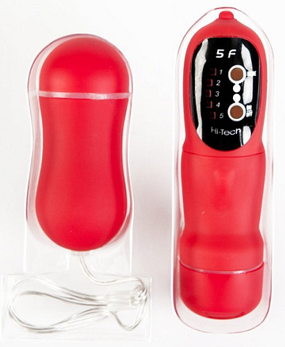 Красное виброяичко с пультом ДУ ToyFa 901010-9 (7 см)