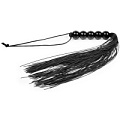 Чёрная многохвостая плеть с рукоятью-шариками Bior toys NTB-80509 (35 см)