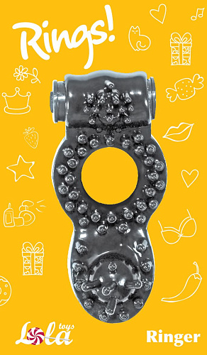 Чёрное эрекционное кольцо Lola toys Rings Ringer 0114-72Lola
