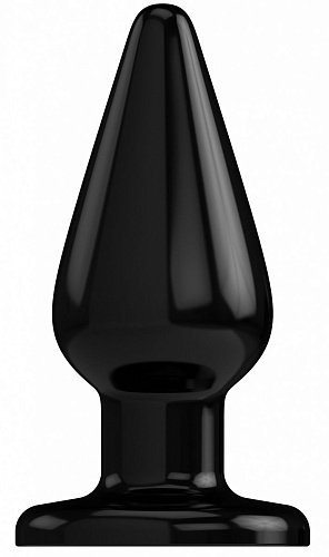 Чёрный анальный стимулятор Shots Media BV Bottom Line 6 Model 2 rubber Black BTM007BLK (15,5 см)