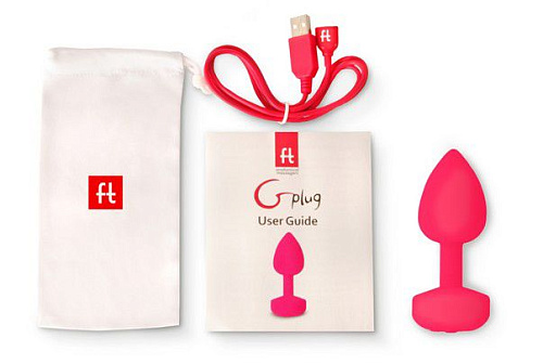 Большая розовая анальная пробка с вибрацией Fun Toys Gplug FT10196 (10,5 см)