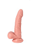 Телесный реалистичный фаллоимитатор с мошонкой на присоске Real RS10034 (17,5 см)