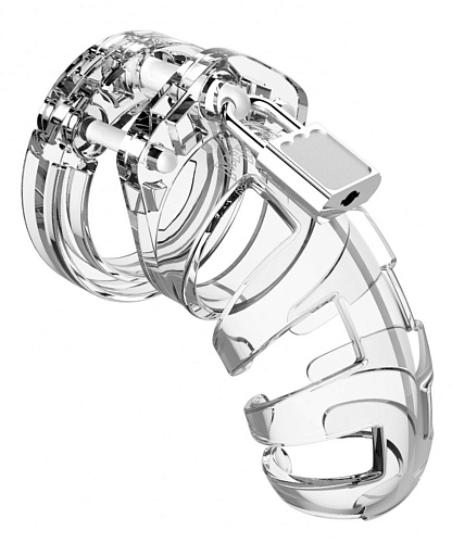 Прозрачный мужской пояс верности Shots Media BV Model 02 Chastity MCG002TRA