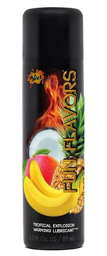Разогревающий лубрикант с ароматом тропических фруктов Wet Fun Flavors 4-in-1 Tropical Explosion 20428